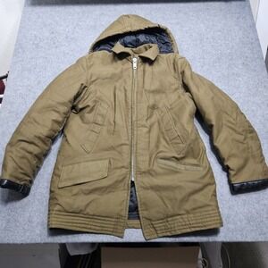 Vtg Golden‎ Fleece Jacket Mens Brown Military Style Snorkel Parka Coat Large 44